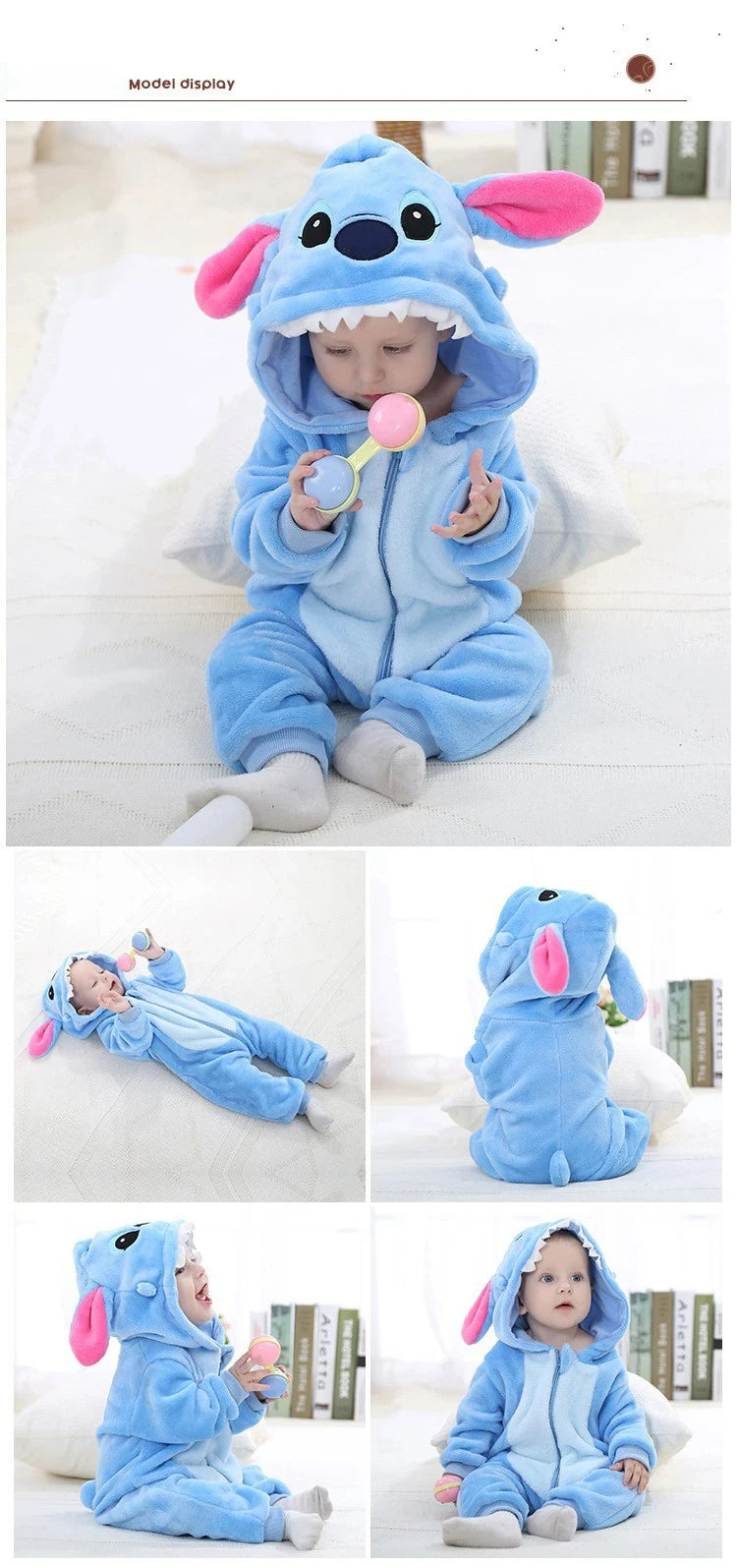 New Fleece Baby's Warm Rompers Animal Outwear Jumpsuits .