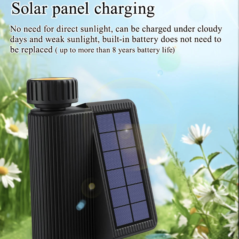 Tuya Smart Wifi Watering Timer Solar Energy Sprinkler Drip Irrigation System.