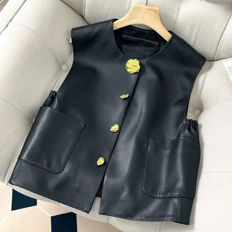 Spring Autumn New High-End Temperament Light Luxury Leather.