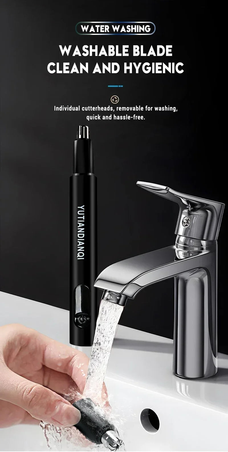 2 In 1 Electric Portable Ear And Nose Hair Trimmer Clipper .