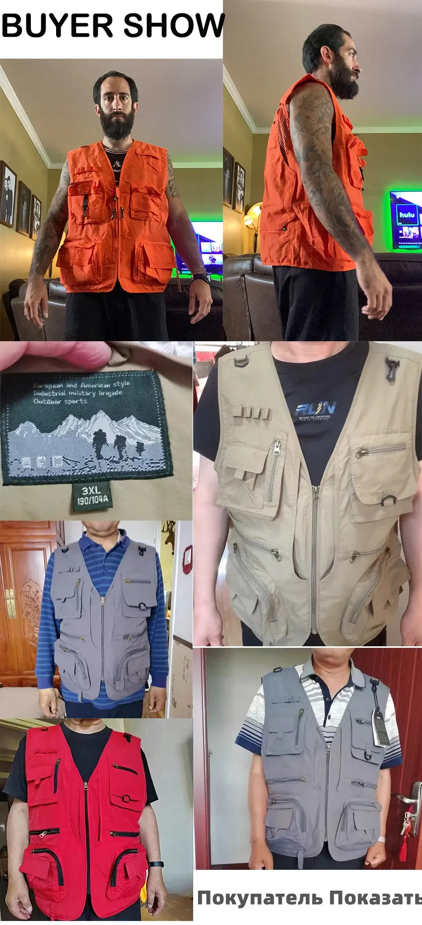 14 Pockets Summer New Men US Tactical Hiking Fishing Vest Mens.