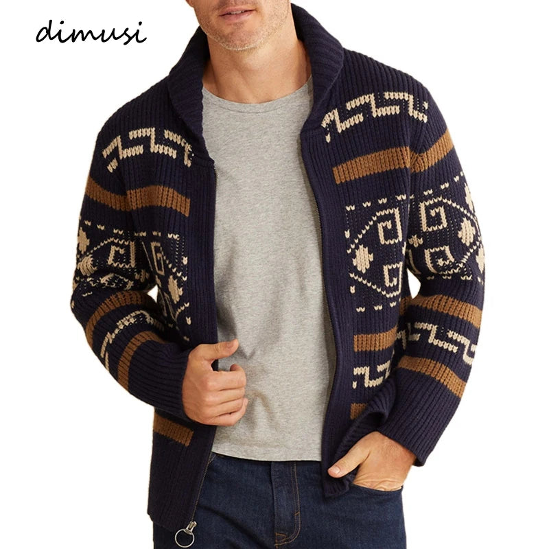 Winter Men's Cardigan Sweaters Fashion Male Knitted Sweater .