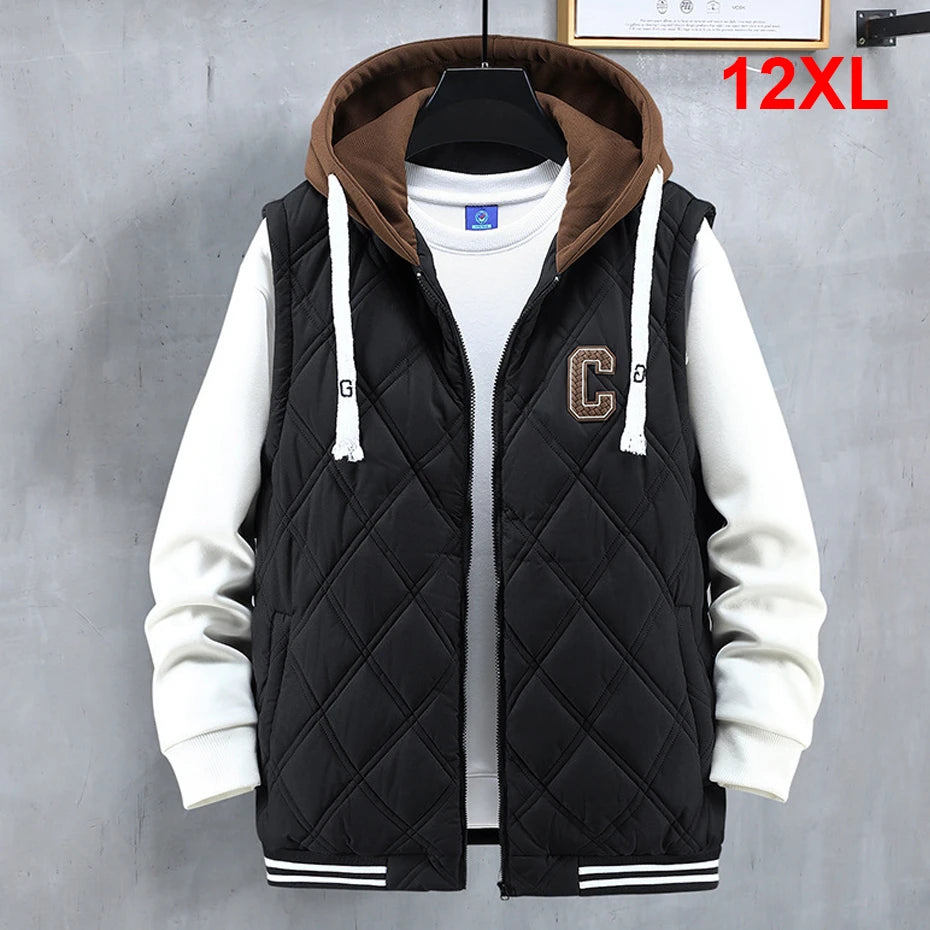 Vests Men Autumn Winter Thick Vest Sleeveless Jacket Male Fashion.