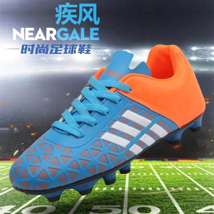 Kids Football Shoes AG/TF Indoor Professional Original Boy Soccer .