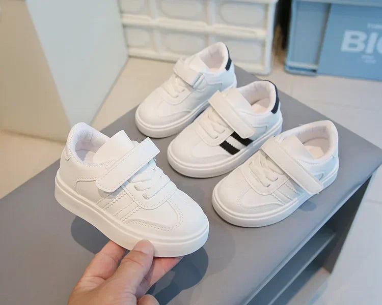 Kids Sports Shoes for School Boys Girls White Shoes.