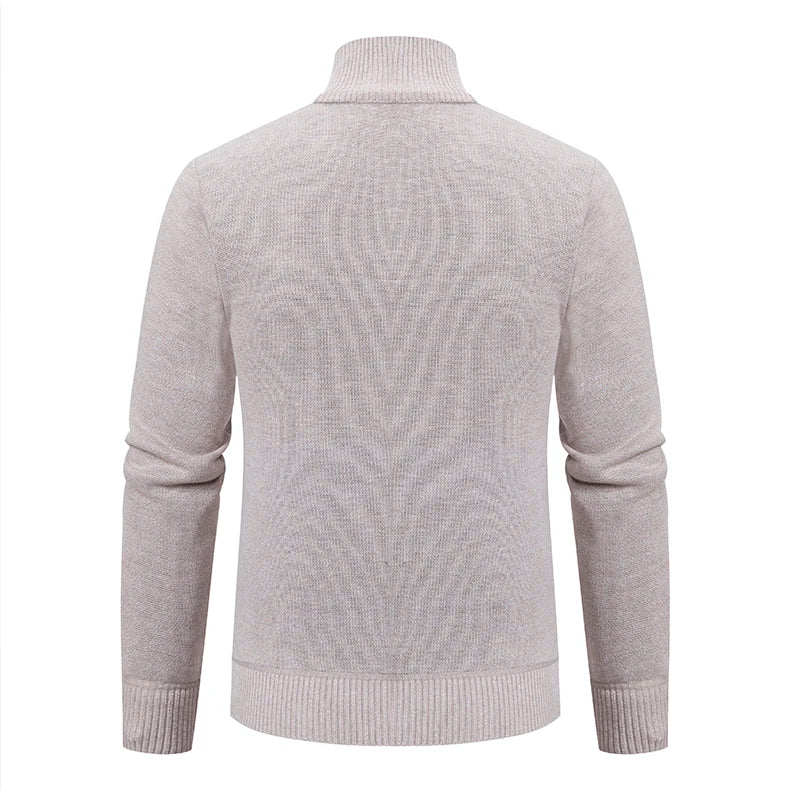 Men's Knitted Cardigan Jacket Autumn Winter Plush Sweater Men's.