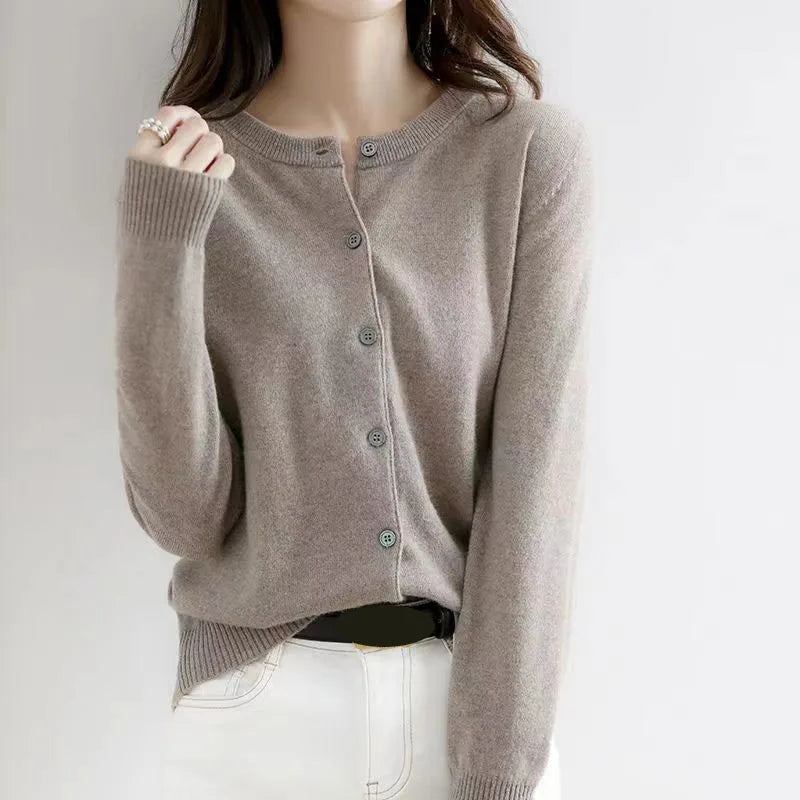 Korean Single Breasted Cardigans Sweater Women Autumn Winter .