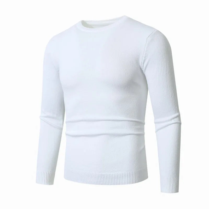 Mens Crewneck Sweater Pullover Knit Casual Long Sleeve.