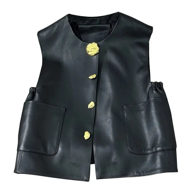 Spring Autumn New High-End Temperament Light Luxury Leather.