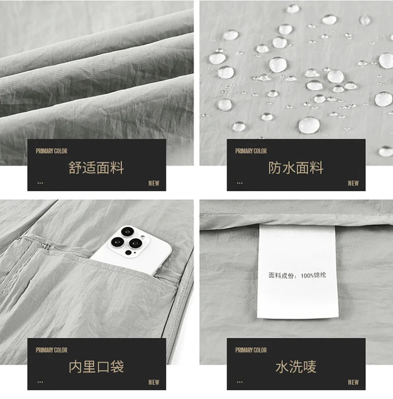 6XL 7XL 8XL Summer Jackets Men Windbreaker Coats .