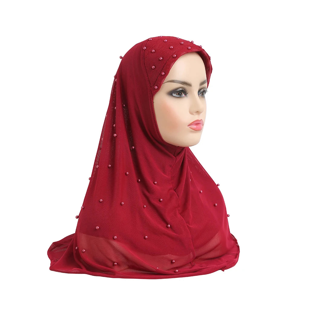 big girls adults soft net two layers muslim scarf islamic hijab.