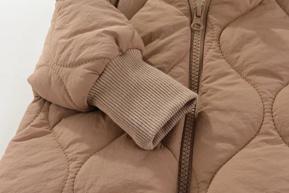 Newborn winter plush and thick cotton jacket Korean cartoon baby clothing baby jumpsuit 0-3 year old baby outdoor clothing