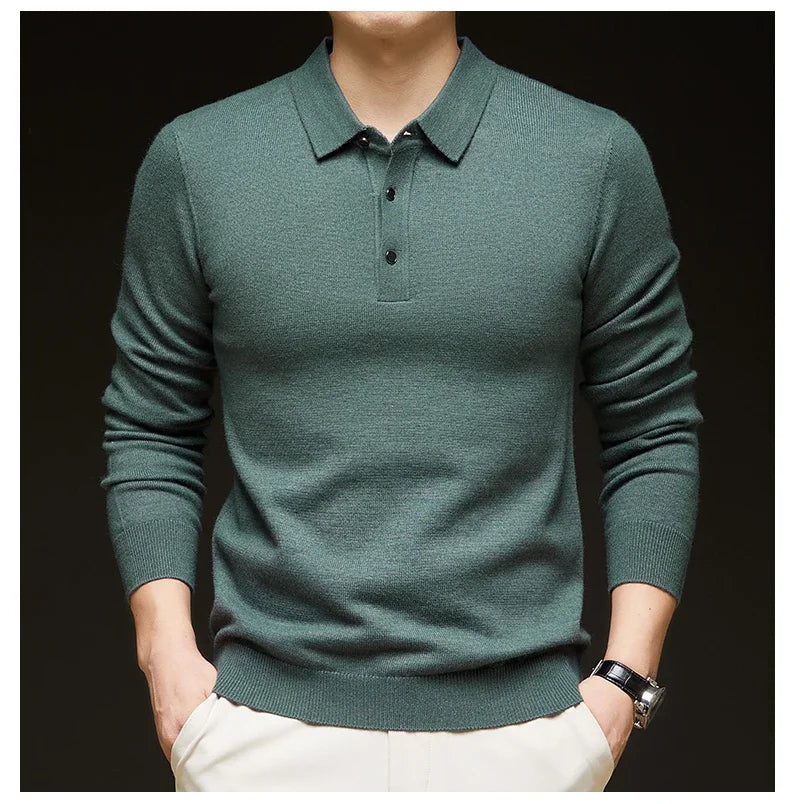 7 Colors Business Men's Sweater Knitwear Autumn Winter Casual.