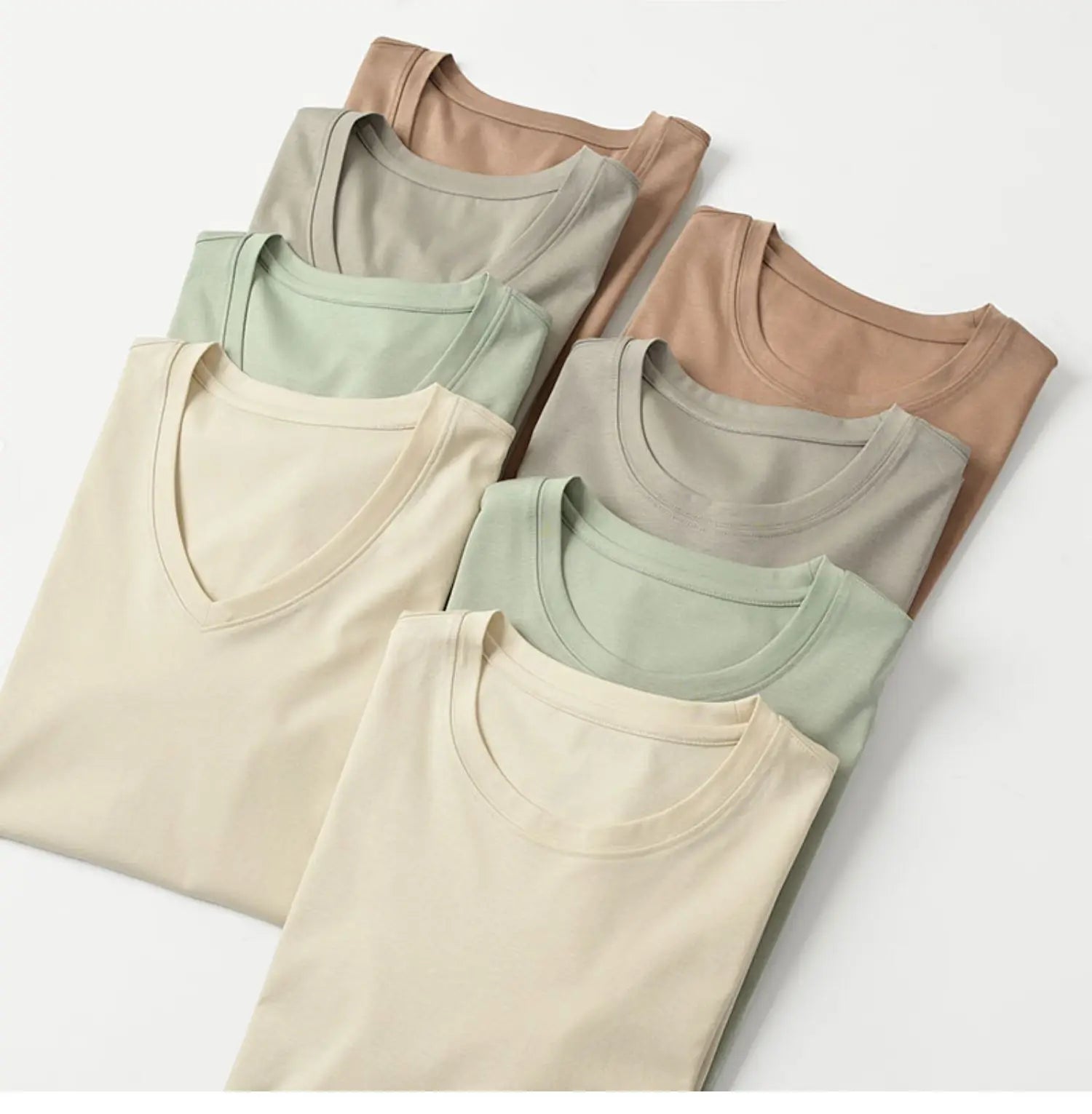 Summer Mercerized Cotton Women Silk T-shirts O Neck Short Sleeve Loose Straight T-shirts Casual Tees For Minimalist 2021