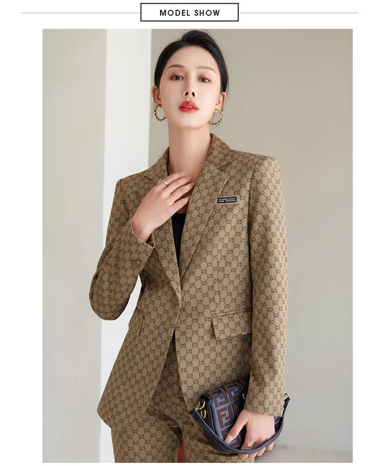 High Quality Fabric Women Business Suits With Pants and Blazer.