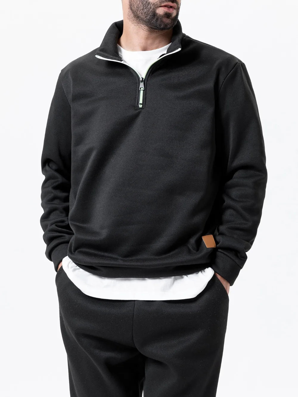 Autum Men's Turtlenecks Sweaters Knitwear Daily Casual Pullovers Solid Color Fleece Warm Sweatshirt Loose Fit Male Streetwear