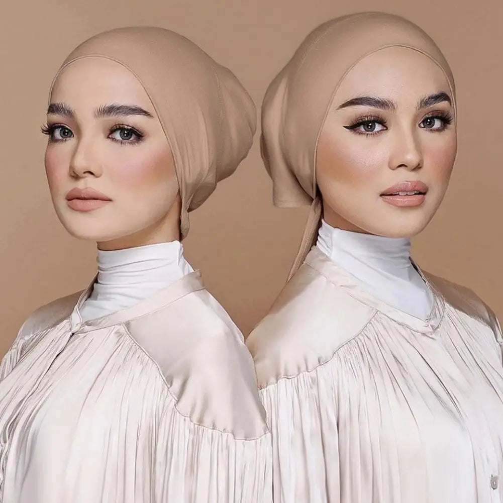 Womens Muslim Stretch Turban Cap Soft Modal Muslim.