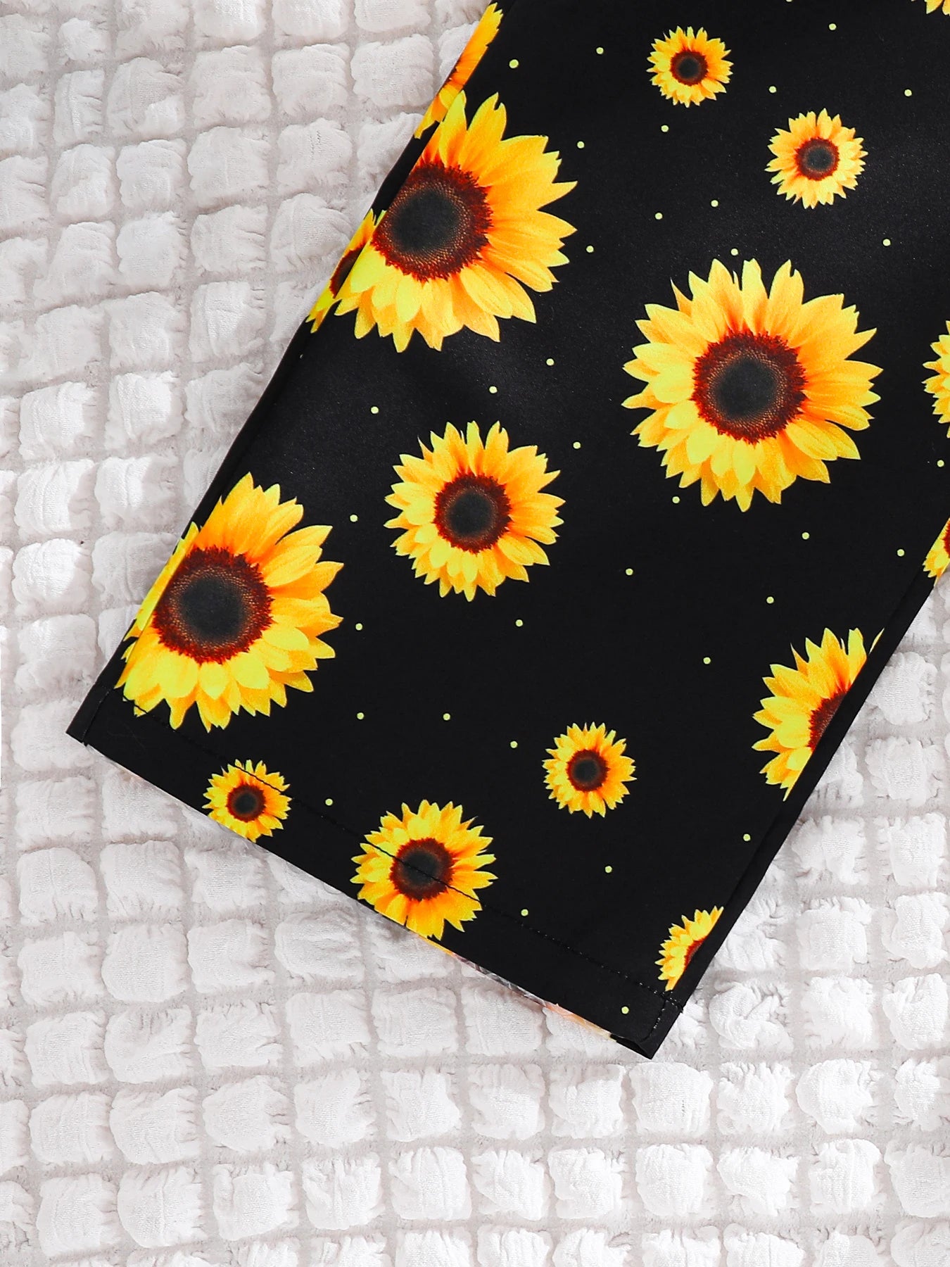 girls' outdoor casual jumpsuit 2-piece + printed jumpsuit wide-leg pants.