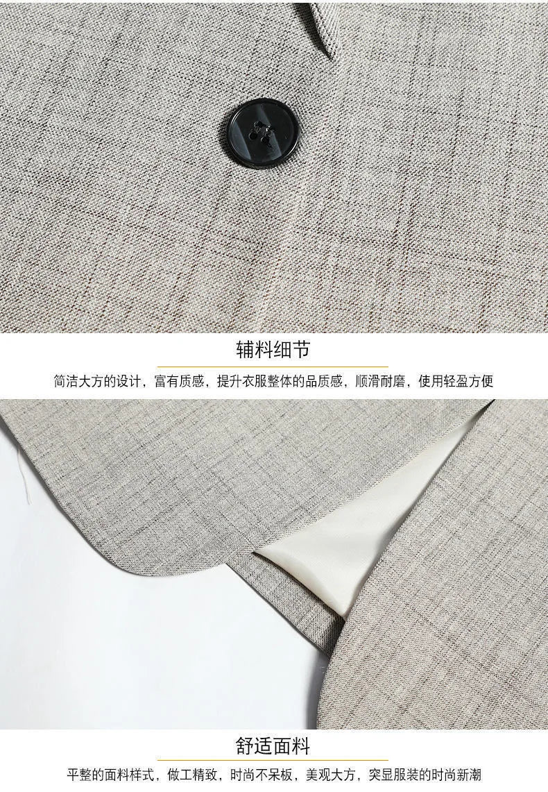 New Men Suit Jacket Thin Blazers Spring Autumn Solid Business .