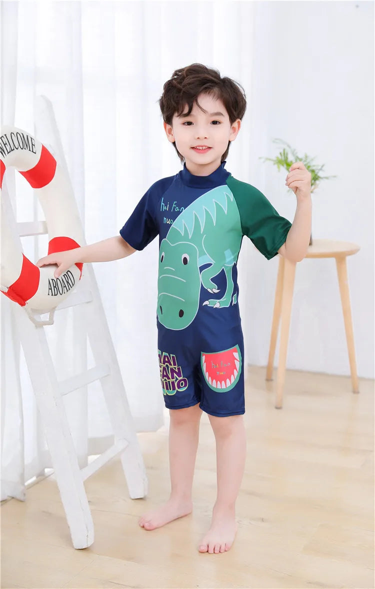 Kids Toddler Boys Swimsuit Long Sleeve  3 4 5 6 7 8 10 Years.