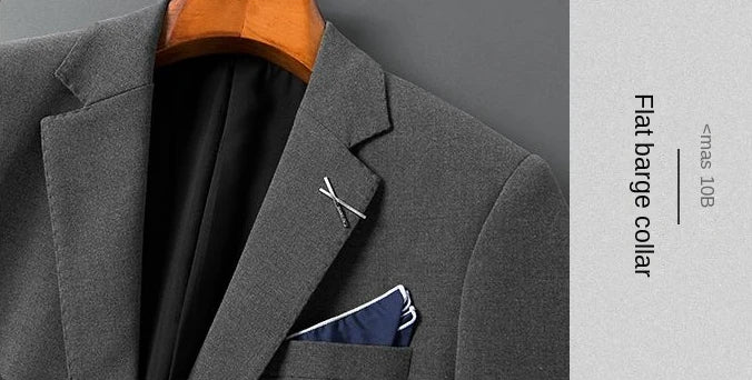 2 Piece Formal Outfit Set Male Big Size Grey Full Men's Dress .