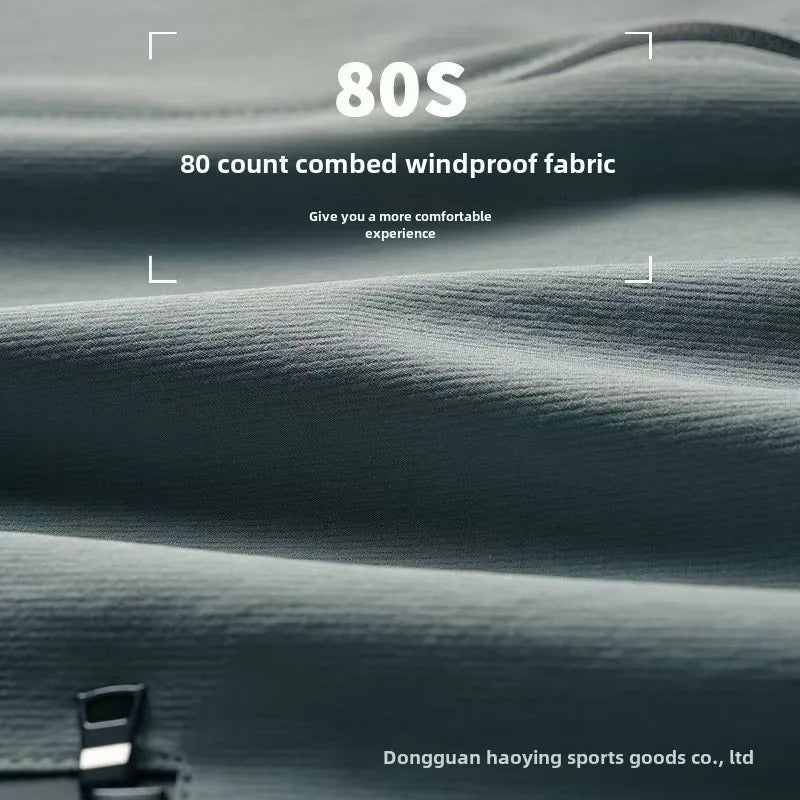 Autumn/Winter Men's Outdoor Running Fitness Morning Jogging Sports Quick-Dry Windproof Cycling Training Jacket and Tracksuit