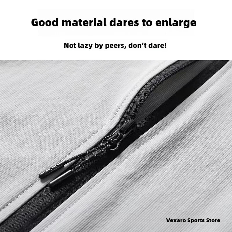 Autumn/Winter Men's Outdoor Running Fitness Morning Jogging Sports Quick-Dry Windproof Cycling Training Jacket and Tracksuit