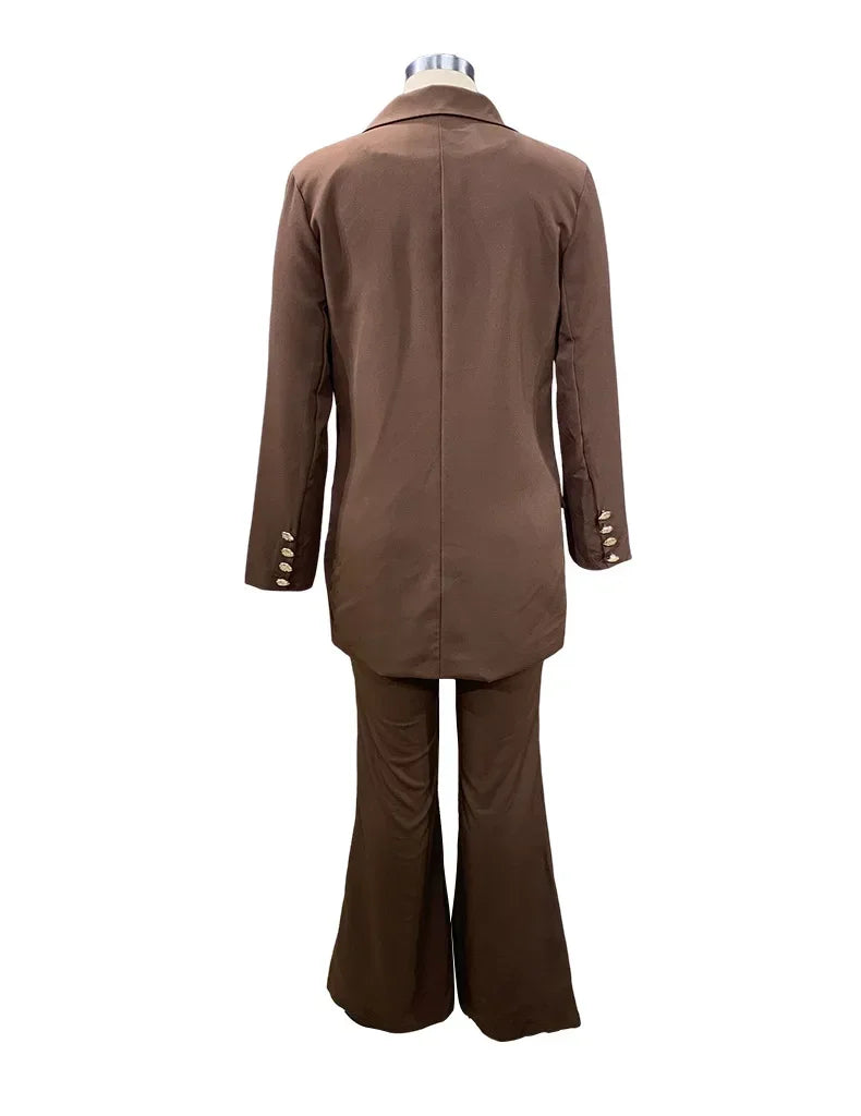 Autumn Winter 2 Piece Outfits for Women Blazer .