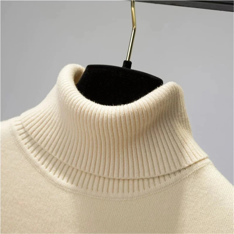 Turtleneck Winter Sweater Women Elegant Thicken Velvet.