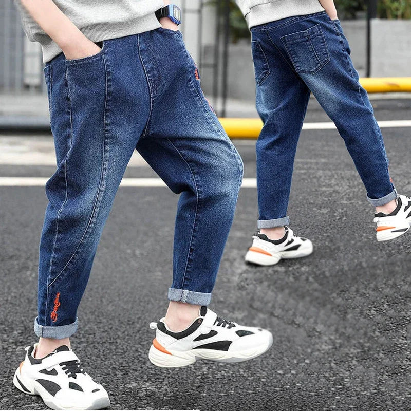 IENENS 5-13Y Kids Boys Clothes Skinny Jeans Classic Pants .