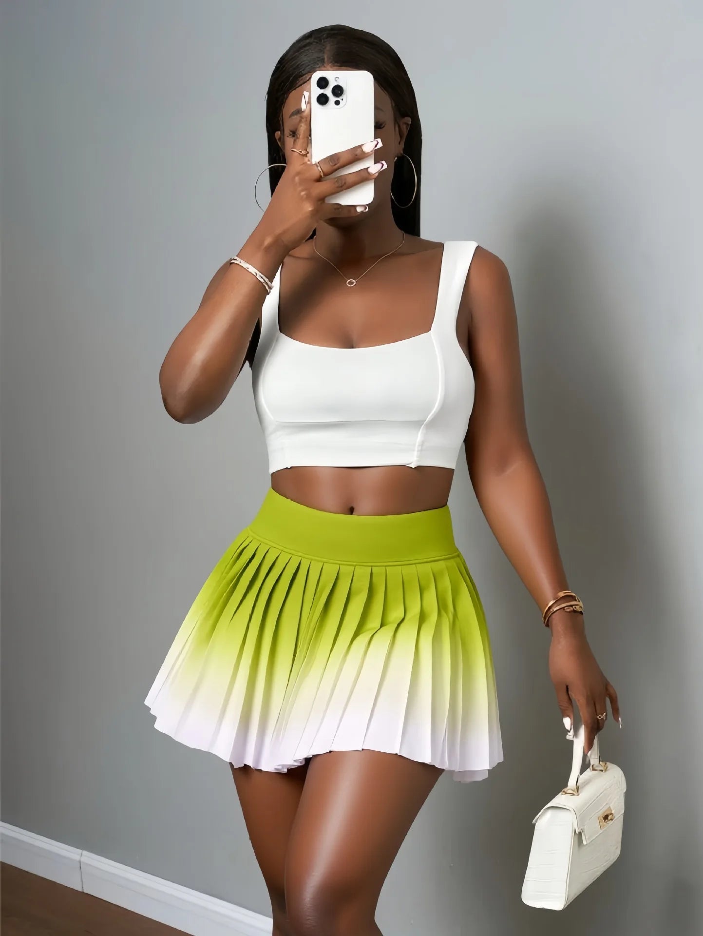 Summer Gradient Color Running Shorts Side Pocket .