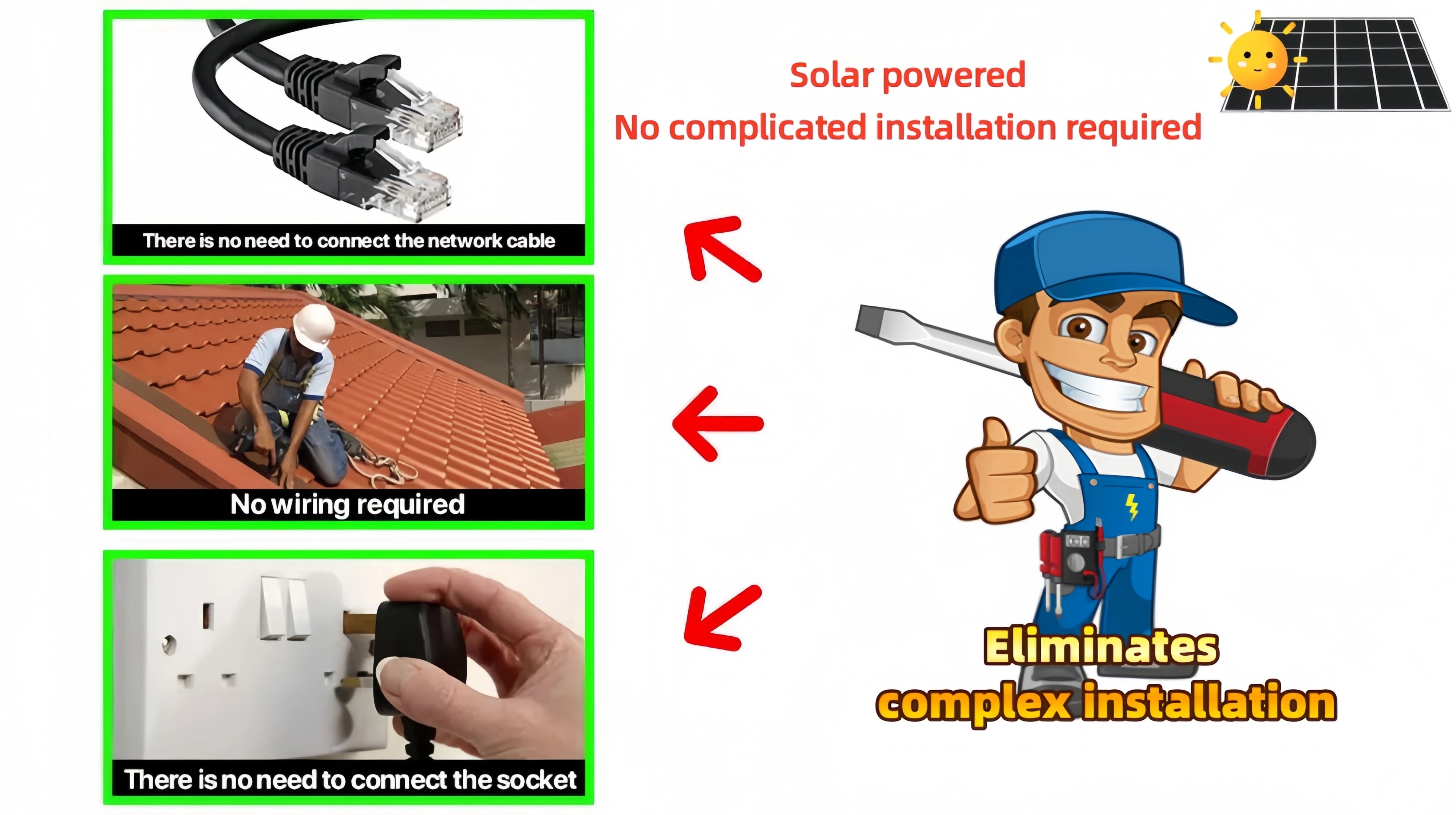 V380pro 12MP 6K WIFI Camera Solar PIR Human Detection Night Vision.