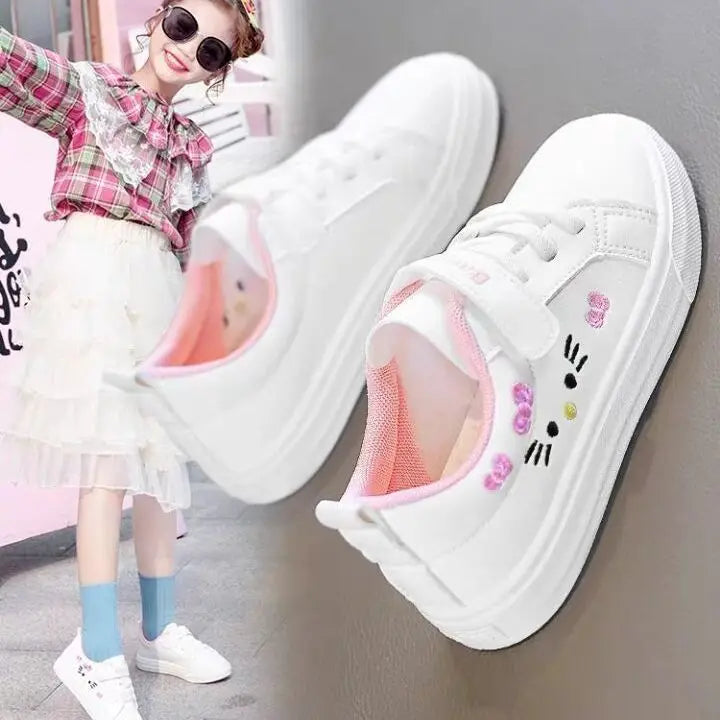 Kids White Sneakers Fall Slip Resistant Durable Spring Autumn Shoes .