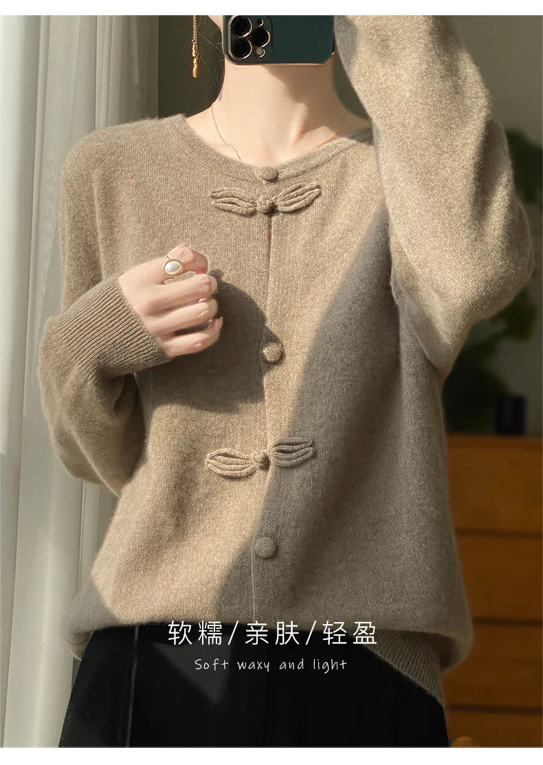 Women New Fashion Autumn Winter 100% Merino Wool Sweater .