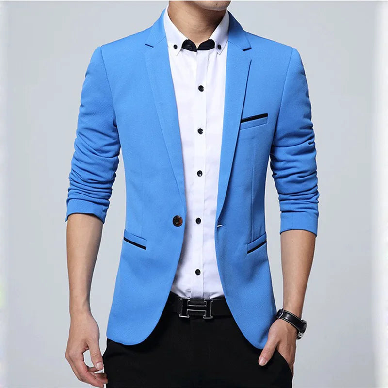 Brand Men's Casual Blazer  Autumn New Fashion .