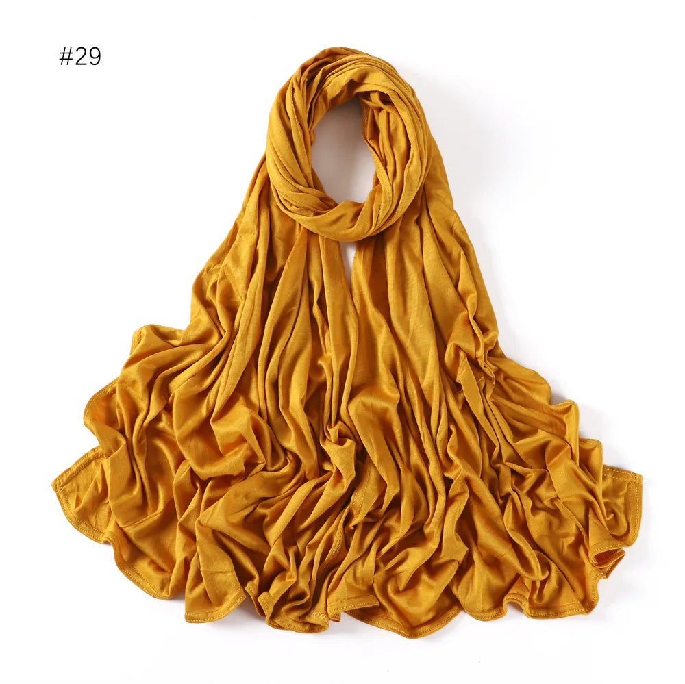 Modal Cotton Jersey Hijabs For Woman Long Muslim Scarf .