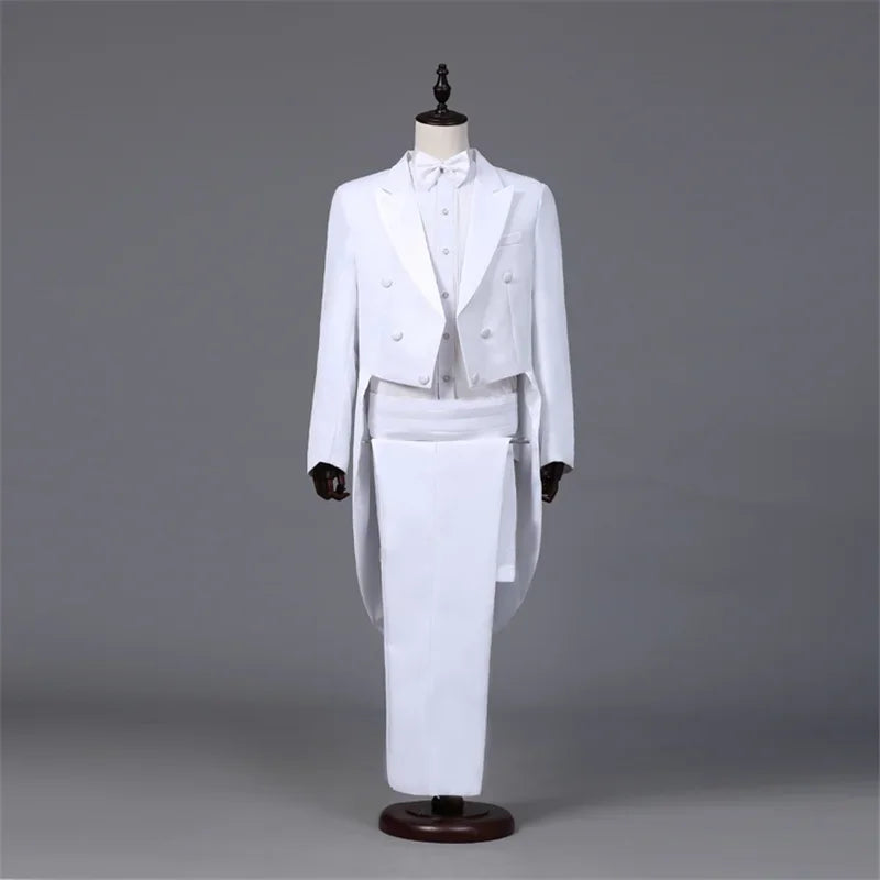 Men's Tuxedo Costume Vintage Formal Tailcoat Slim Fits.