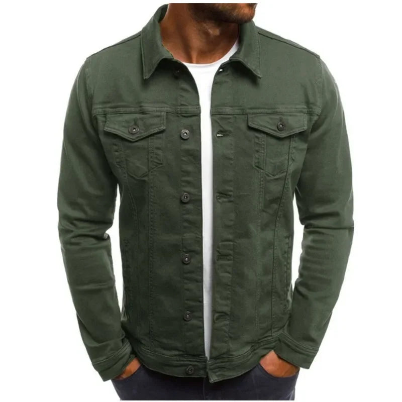 Men's Denim Jacket M-4XL Autumn Clothing Fashion Jackets.