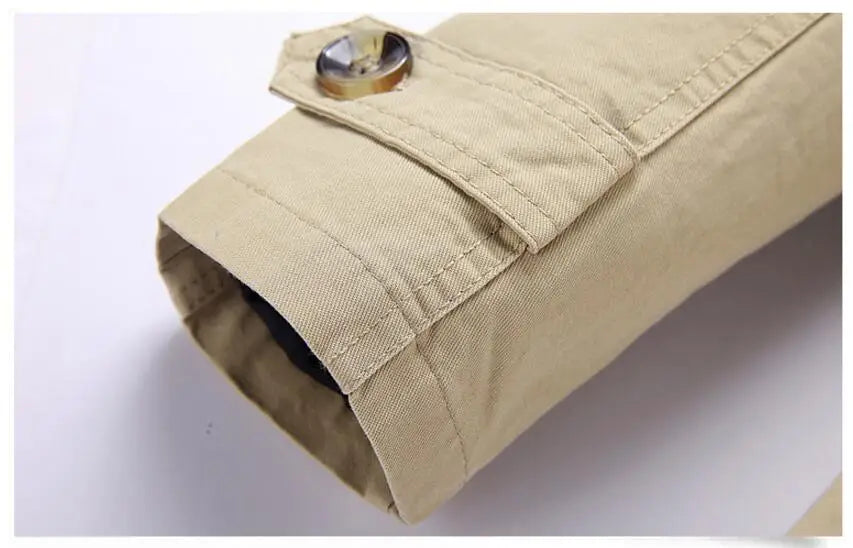 Men Long Winter Jackets Slim Fit Warm Trench Coats .