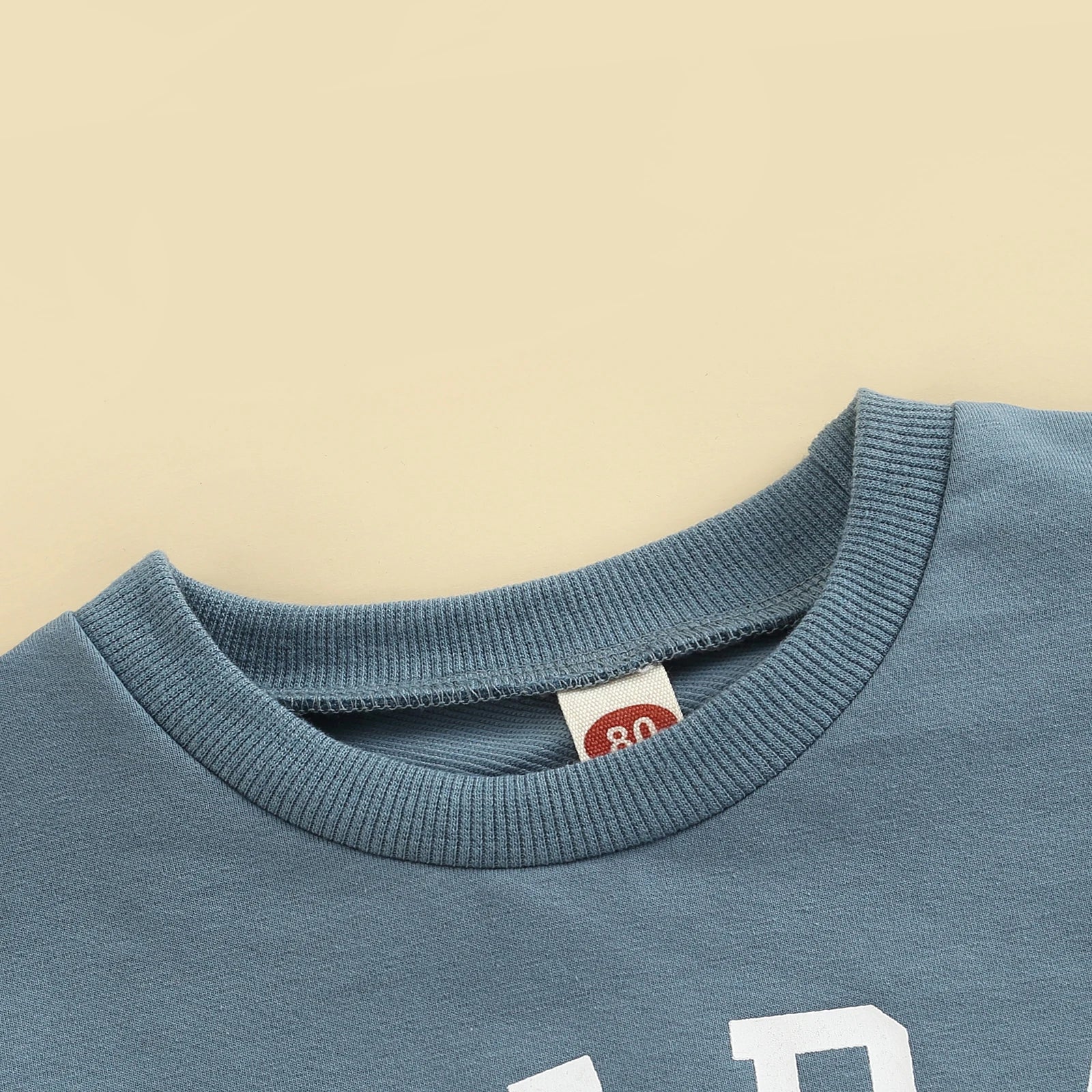 Lioraitiin 0-3Years Toddler Baby Boys Letter Print Round Neck.