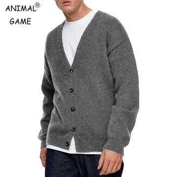 Men's Lightweight Cardigan Sweater Single-Breasted V-Neck.m