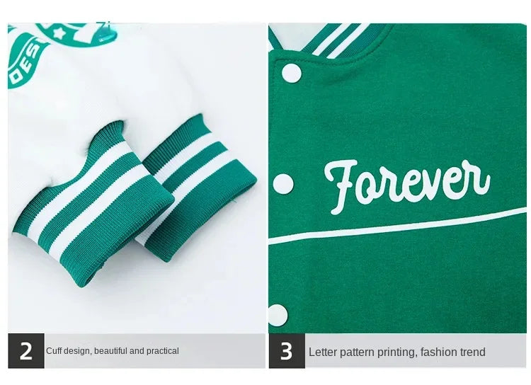 Fashion Spring Autumn Long Sleeve Outwear Teenager Kids.