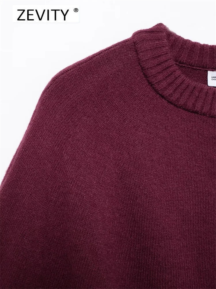 Women O Neck Breasted Solid Color Knitted Shawl Sweater Jacket Female .