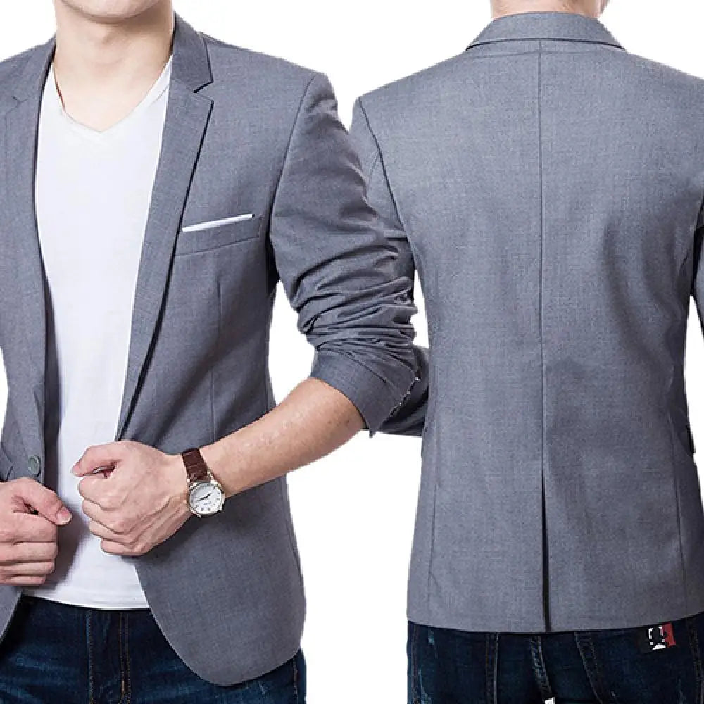 Men Blazers Slim Autumn Suit Business Formal Party .