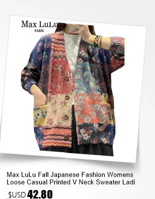 Amax luluE Fashion Pullover Woman Winter Printed Loose.