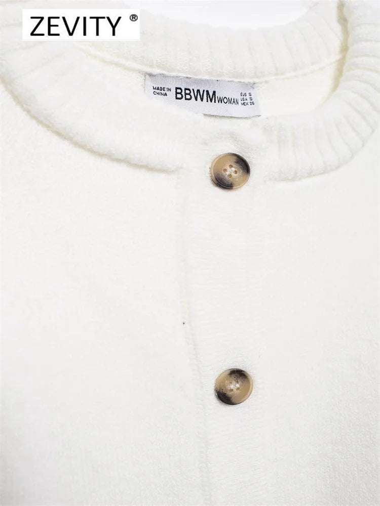 Women O Neck Breasted Solid Color Knitted Shawl Sweater Jacket Female .