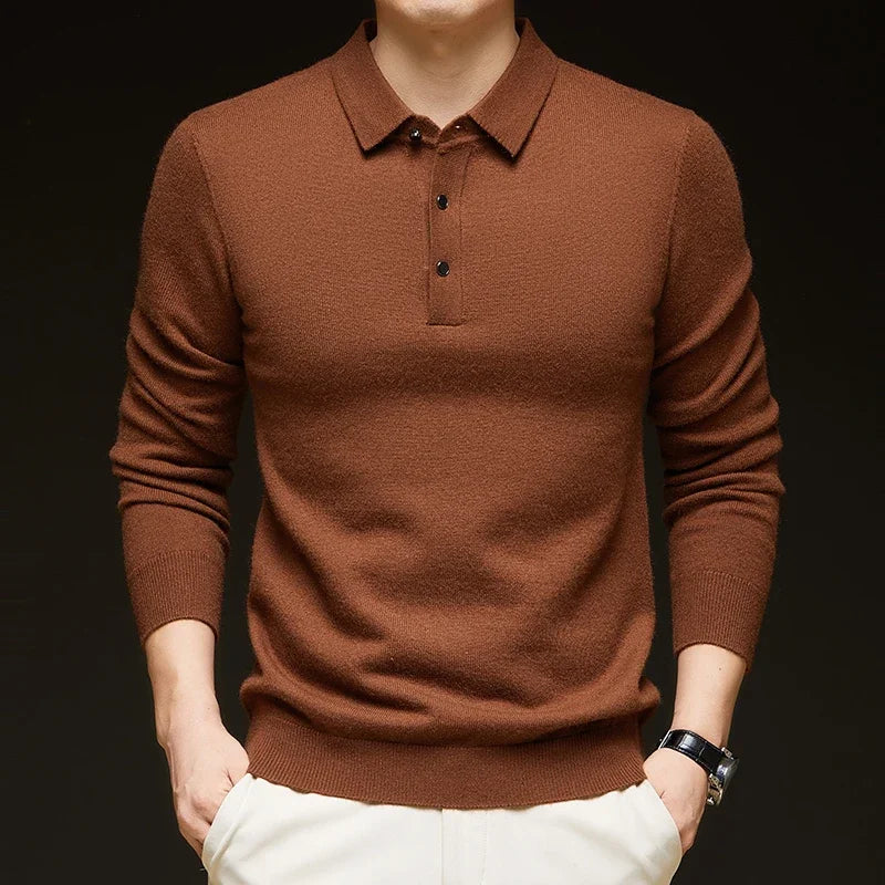 7 Colors Business Men's Sweater Knitwear Autumn Winter Casual.
