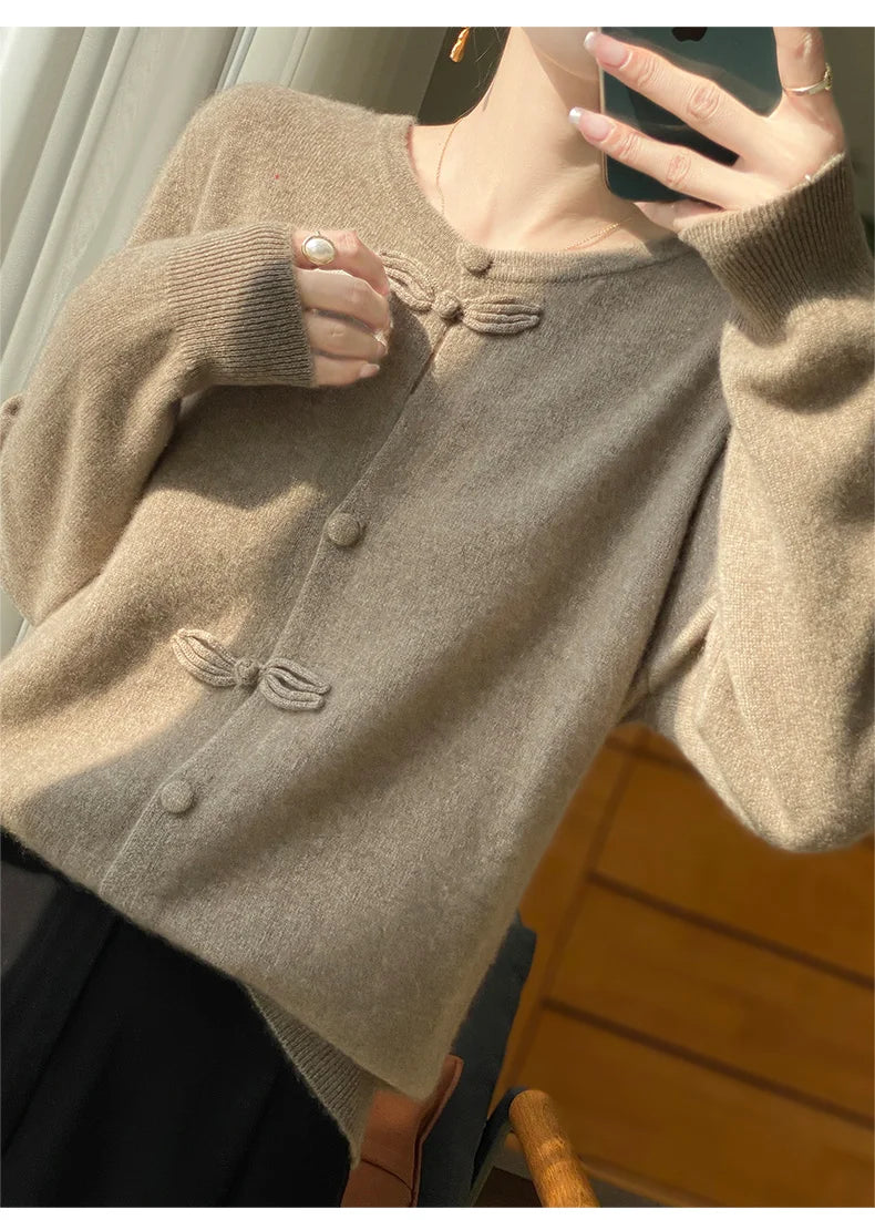 Women New Fashion Autumn Winter 100% Merino Wool Sweater .