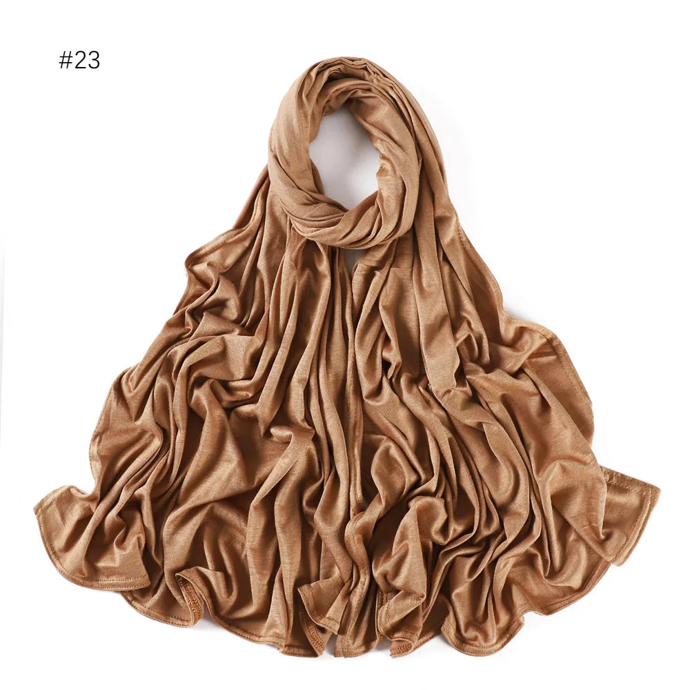 Modal Cotton Jersey Hijabs For Woman Long Muslim Scarf .
