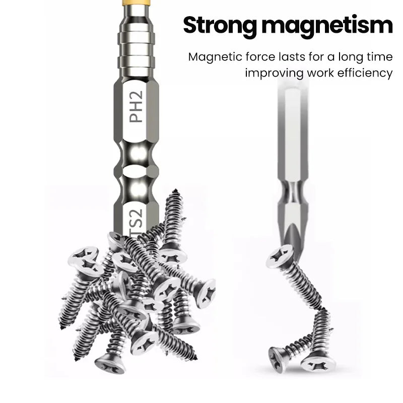 Non-slip PH2 Magnetic Batch Head Cross Screwdriver Hardness Drill Bit .